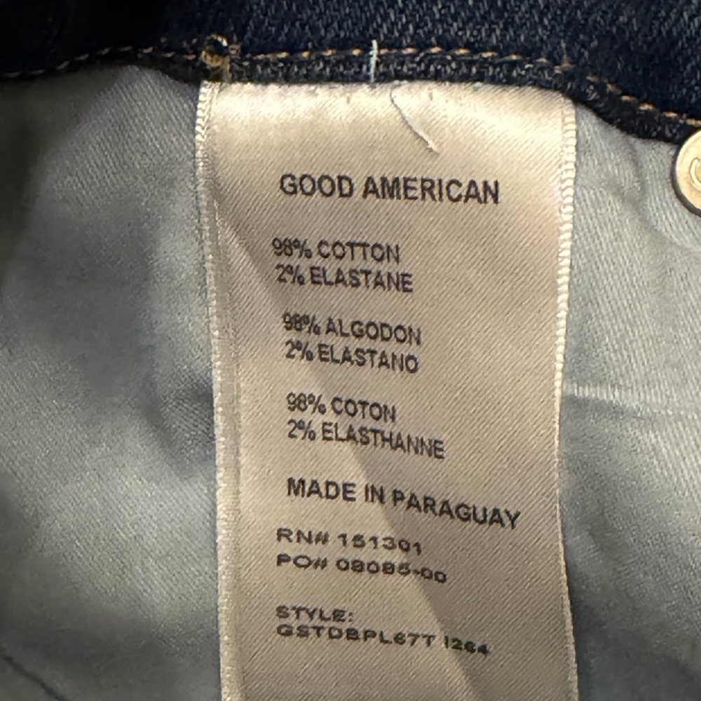 Good American Blue Straight Leg Jeans - Picture 5 of 9